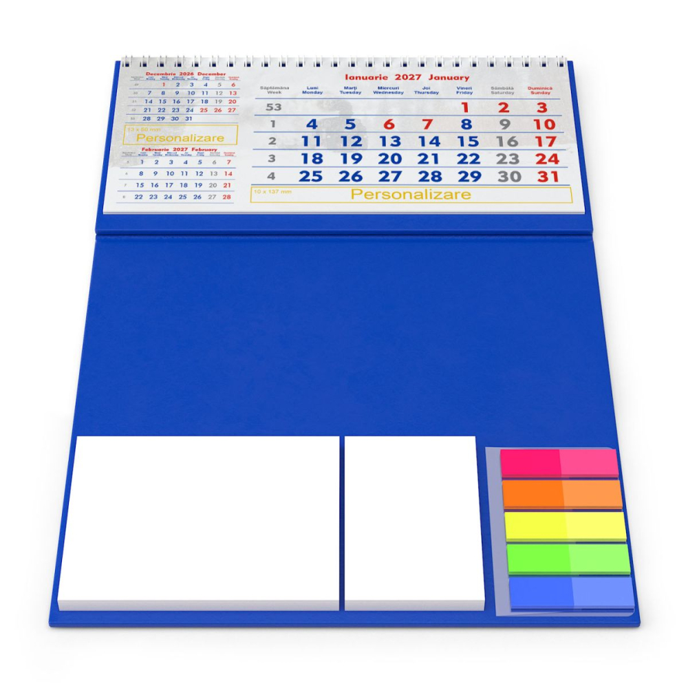 Calendar de birou personalizat, notite, Triptic [5]