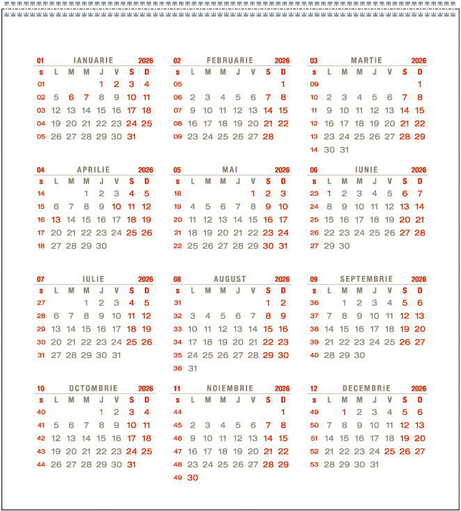 Calendar de birou Prisma, PU, CA [4]