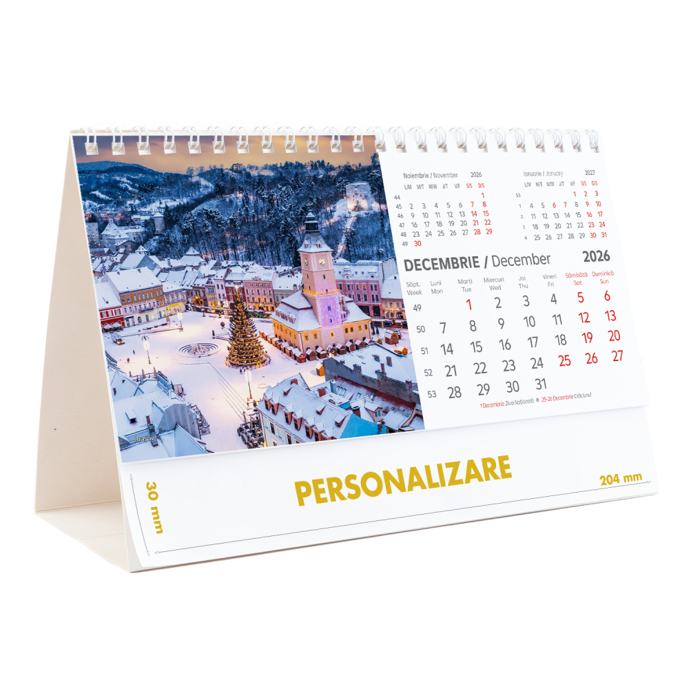 Calendar de birou Romania - comori nepretuite , 12 file, CD [25]