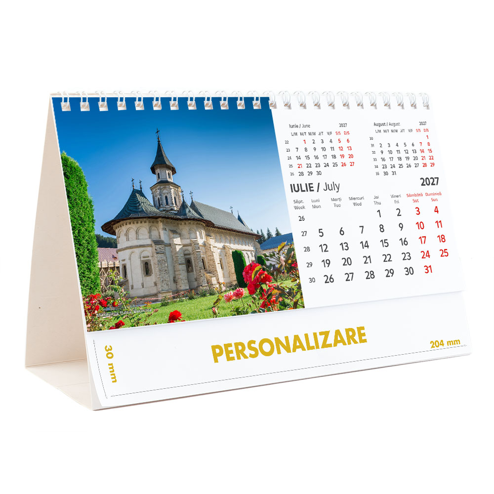 Calendar de birou Romania - comori nepretuite , 12 file, CD [15]