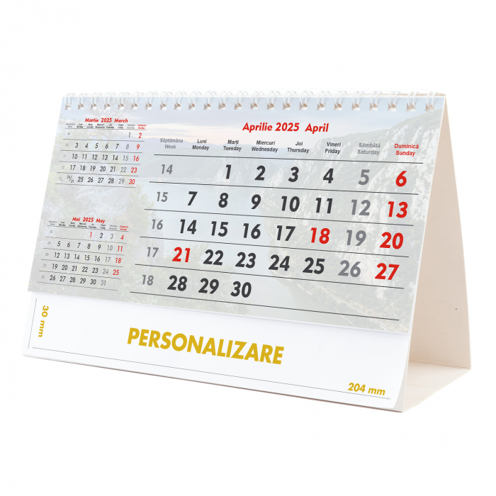 Calendar de birou Triptic - 6 file, CD [4]