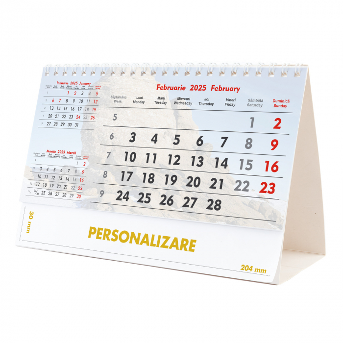 Calendar de birou Triptic - 6 file, CD [2]
