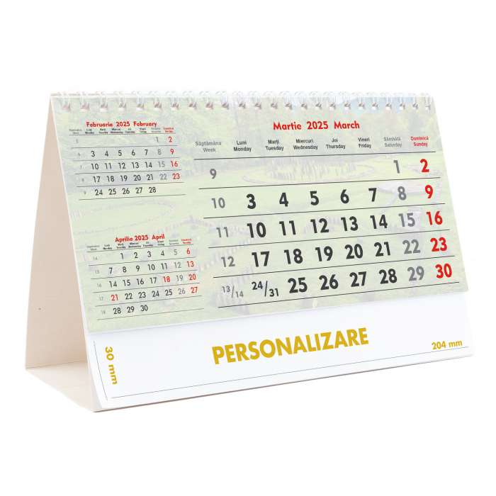 Calendar de birou Triptic - 6 file, CD [3]