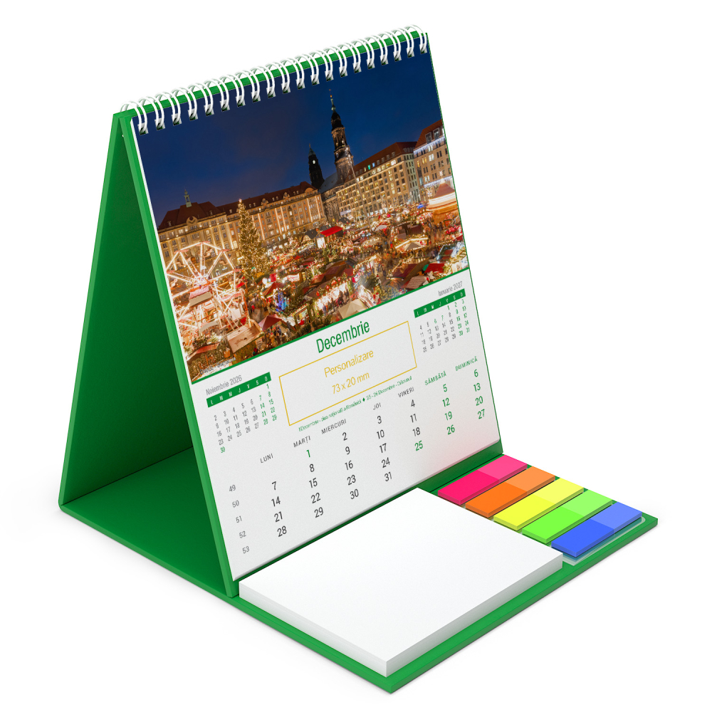 Calendar de birou vertical,notite,Europa,personalizat [6]