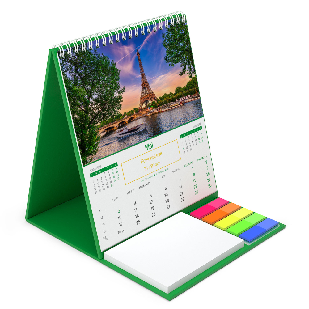 Calendar de birou vertical,notite,Europa,personalizat [14]