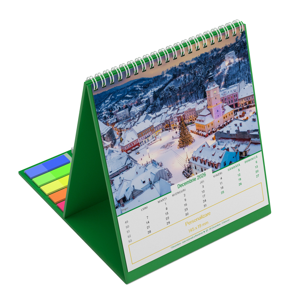 Calendar de birou vertical,notite,Romania Comori Nepretuite,personalizat [7]