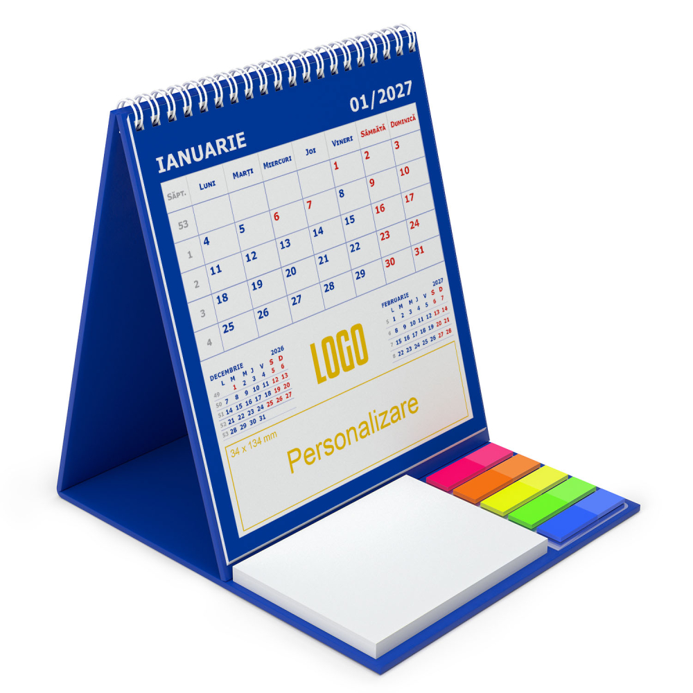 Calendar de birou vertical,notite,Triptic 2,personalizat [6]