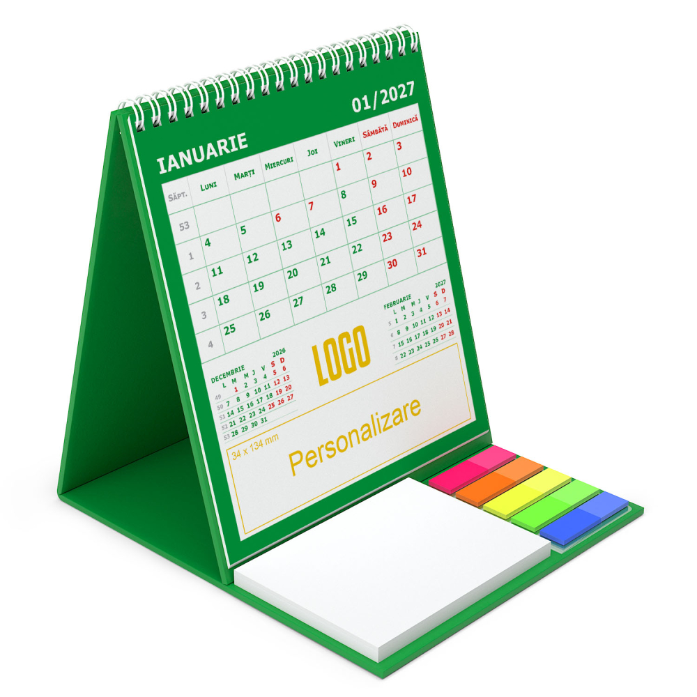Calendar de birou vertical,notite,Triptic 2,personalizat [8]