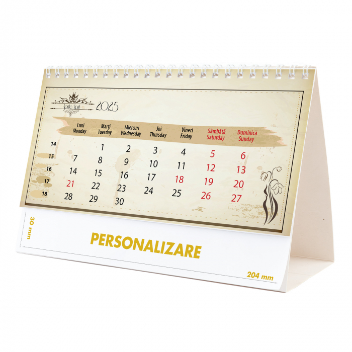 Calendar de birou Vintage, 12 file, CD [6]
