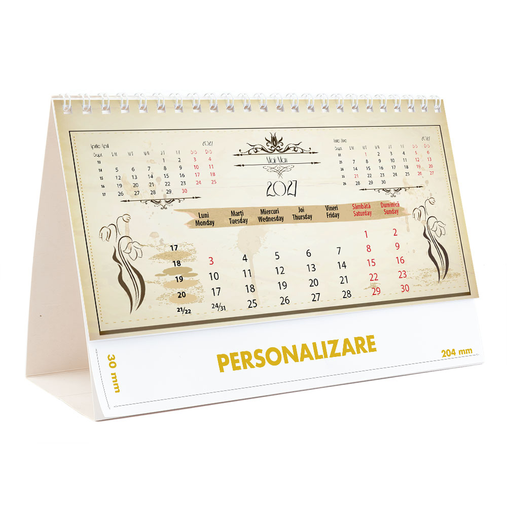 Calendar de birou Vintage1, 12 file, CD [8]