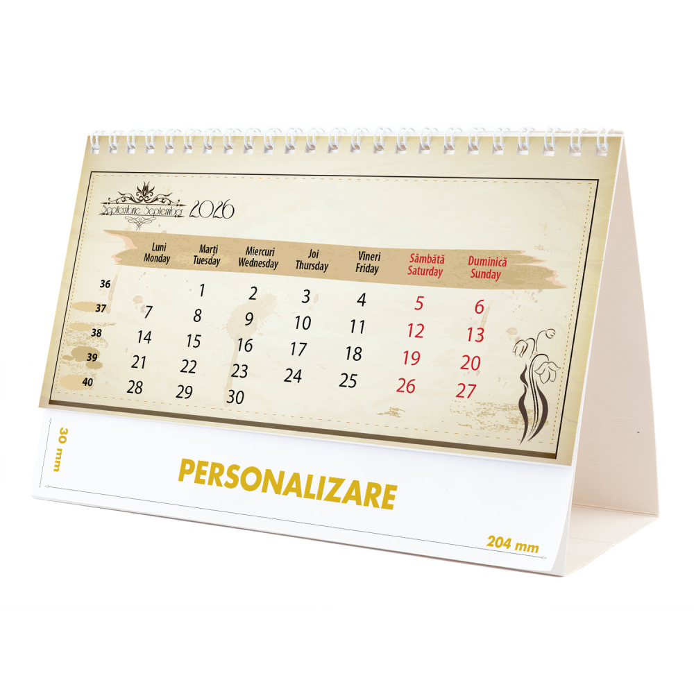 Calendar de birou Vintage1, 12 file, CD [16]