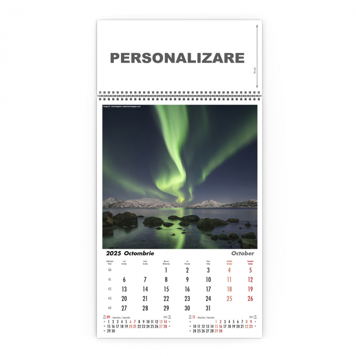 Calendar de perete Aurora Borealis, CD [11]