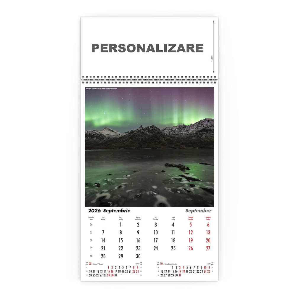 Calendar de perete Aurora Borealis, CD [10]