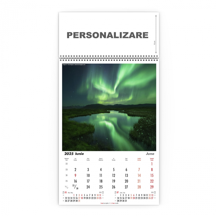 Calendar de perete Aurora Borealis, CD [7]
