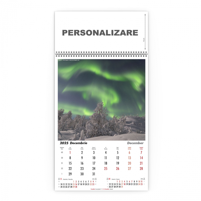 Calendar de perete Aurora Borealis, CD [13]
