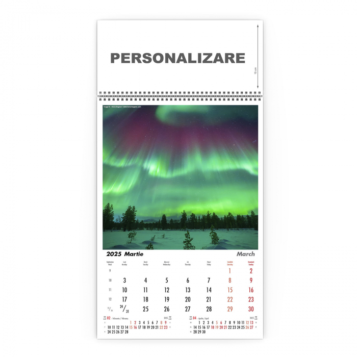 Calendar de perete Aurora Borealis, CD [4]