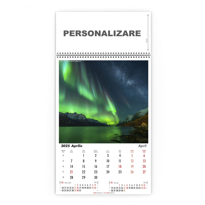 Calendar de perete Aurora Borealis, CD [5]