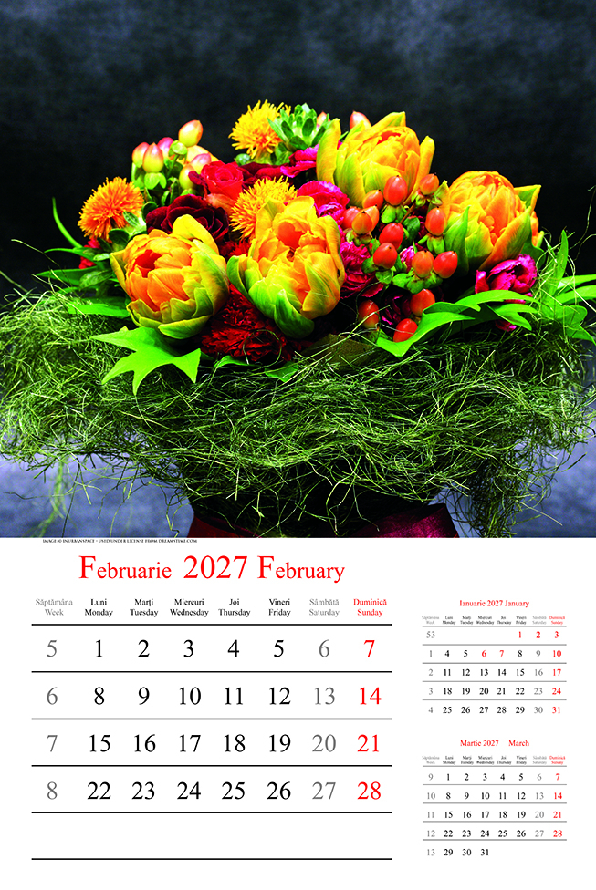 Calendar de perete Bouquets, CT [2]
