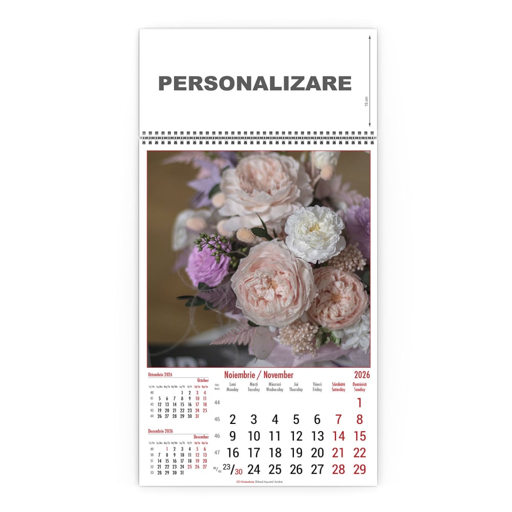 Calendar de perete Buchete, CD [12]