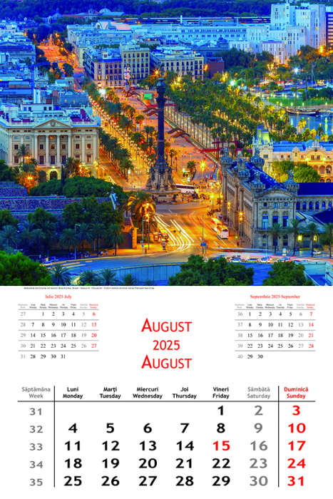 Calendar de perete Europe by Night, CT [2]
