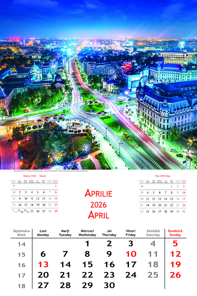 Calendar de perete Europe by Night, CT [2]