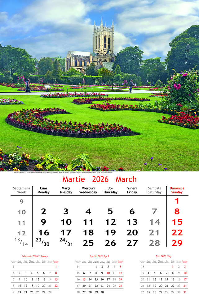 Calendar de perete Gardens, CT [2]
