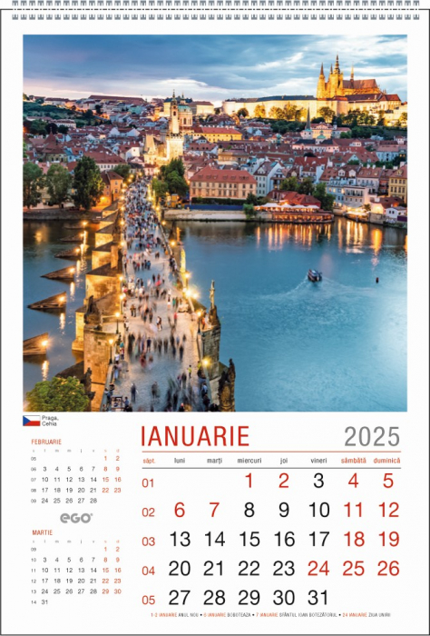 Calendar de perete Orase pe firul apei, CA [2]