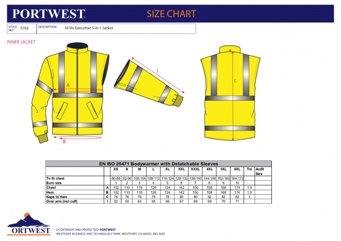 Jacheta HiVis 5-in-1 - S765 - Portwest [5]