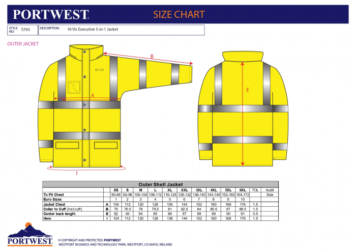Jacheta HiVis 5-in-1 - S765 - Portwest [4]
