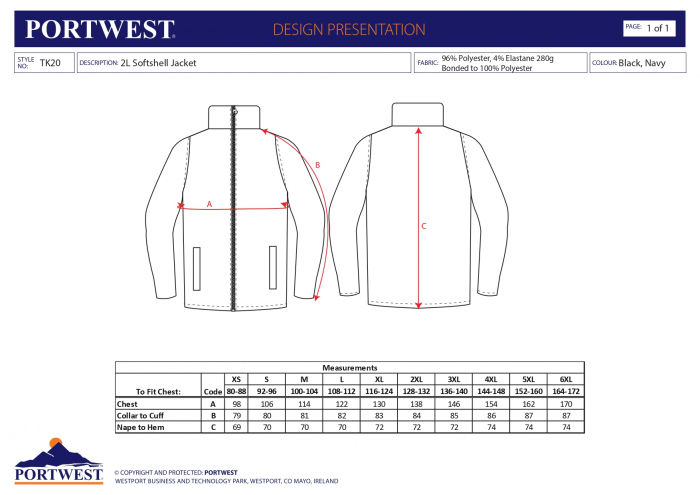 Jacheta Softshell Print&Promo pentru barbati - TK20 - Portwest [7]