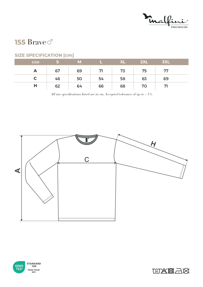 Tricou clasic pentru bărbaţi BRAVE155 [9]