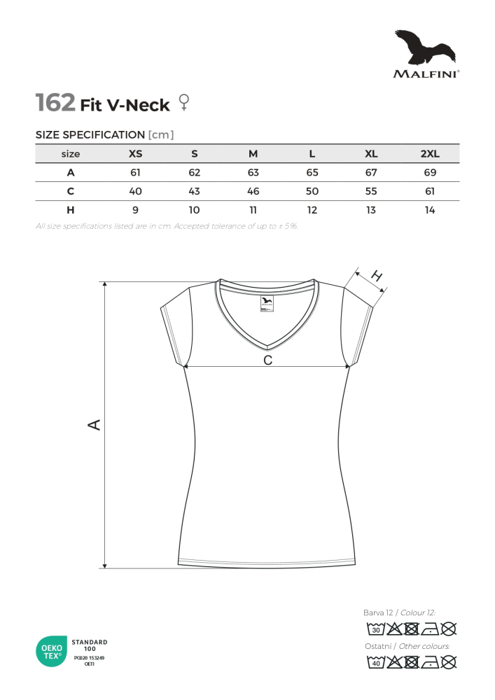 Tricou clasic pentru dama FIT V-NECK162 [18]