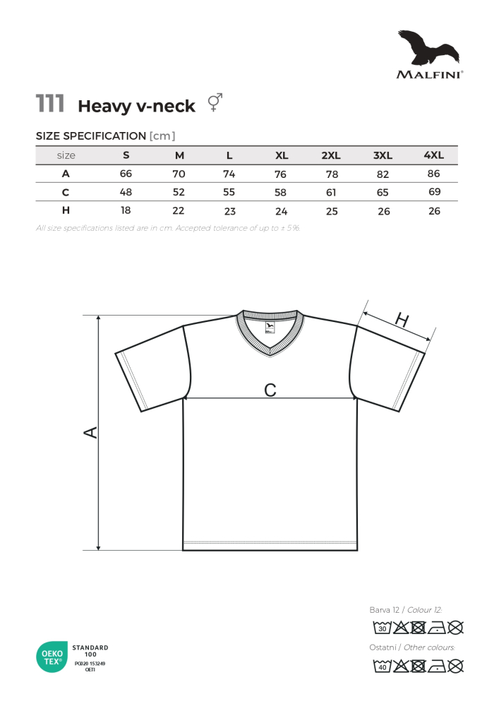 Tricou clasic unisex HEAVY V-NECK111 [8]