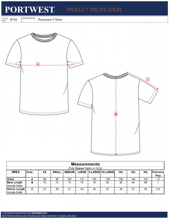 Tricou Turin Premium - B195 - Portwest [6]