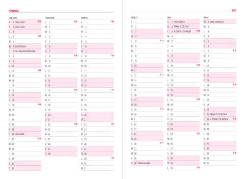 Agenda datata zilnic, Basic [6]