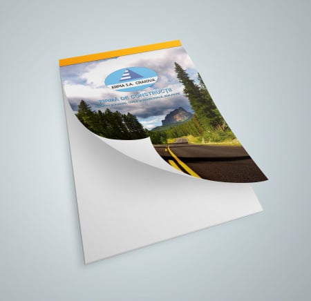 Hartie si articole din hartie - Bloc Notes A5 brosat personalizat - 50 file