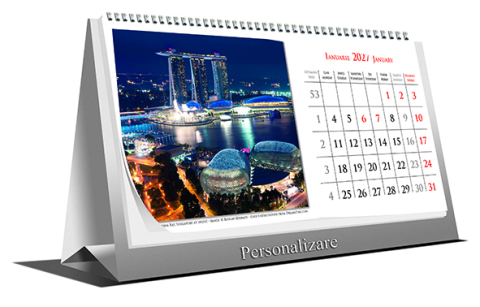 Calendar de birou CITY LIGHTS,  6 file, CT [1]