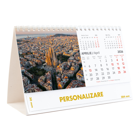 Calendar de birou Europa, 12 file, CD [8]