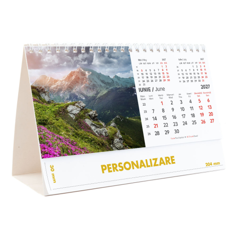 Calendar de birou Munti, 12 file, CD [12]