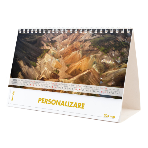 Calendar de birou Munti, 12 file, CD [18]