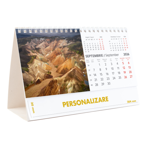 Calendar de birou Munti, 12 file, CD [19]