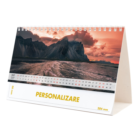 Calendar de birou Munti, 12 file, CD [15]