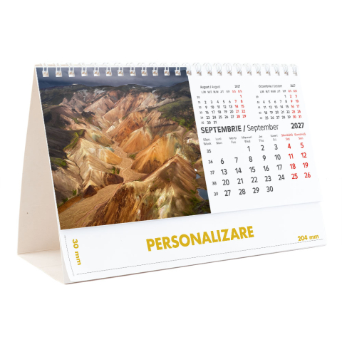 Calendar de birou Munti, 12 file, CD [18]