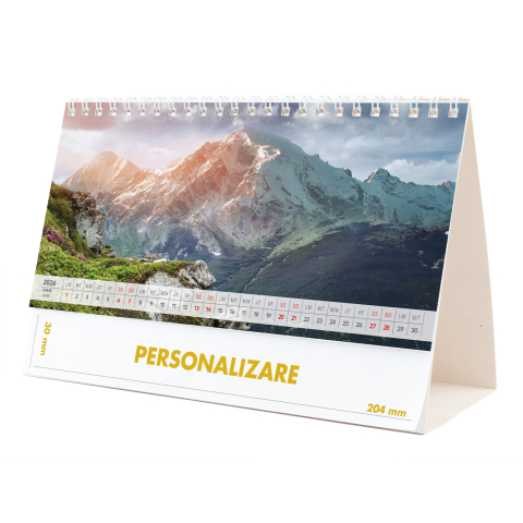 Calendar de birou Munti, 12 file, CD [12]