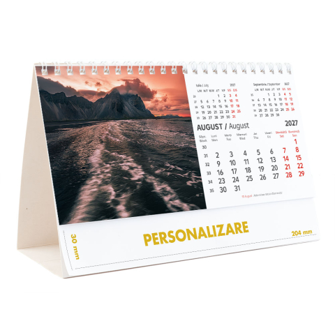 Calendar de birou Munti, 12 file, CD [16]