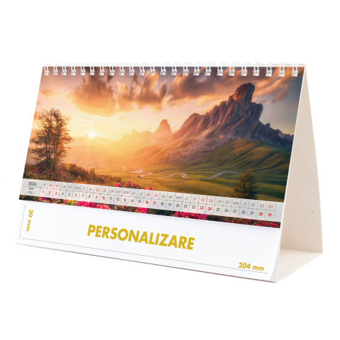 Calendar de birou Munti, 12 file, CD [10]