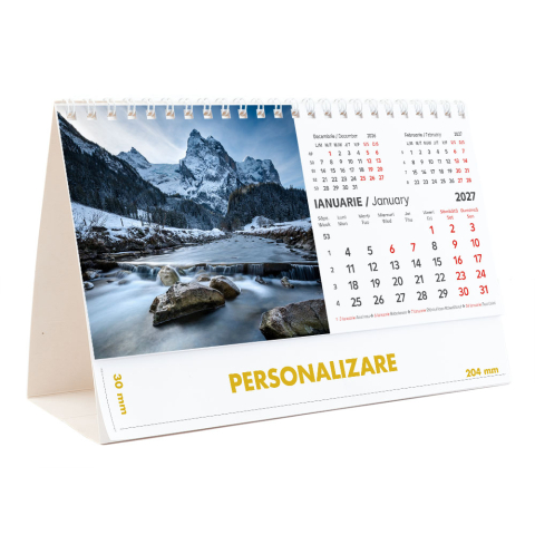 Calendar de birou Munti, 12 file, CD [2]