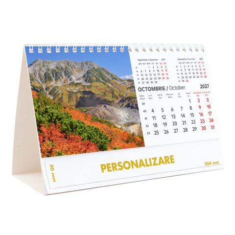 Calendar de birou Munti, 12 file, CD [20]