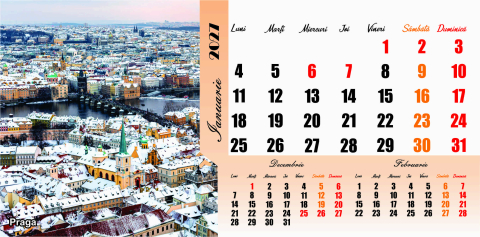Calendare de birou - Calendar de birou ORASE EUROPA - 6 file