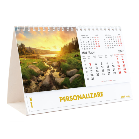 Calendar de birou Peisaje, 12 file, CD [10]